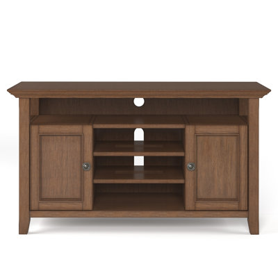 Amherst 54"W Solid Wood Transitional TV Stand for TVs up to 60" with 2 Cabinets and Adjustable Shelves
