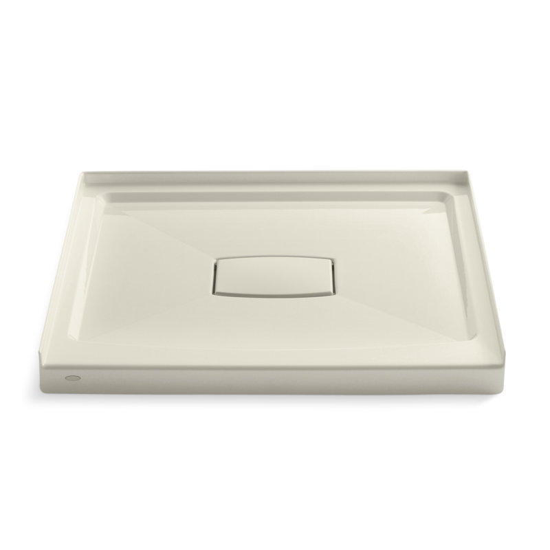 Archer 36" x 36" Single Threshold Center Drain Shower Base with Removable Cover, Almond