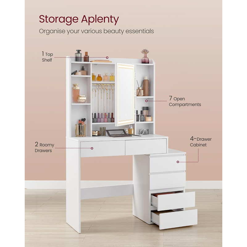 Daun Dressing Table with Mirror