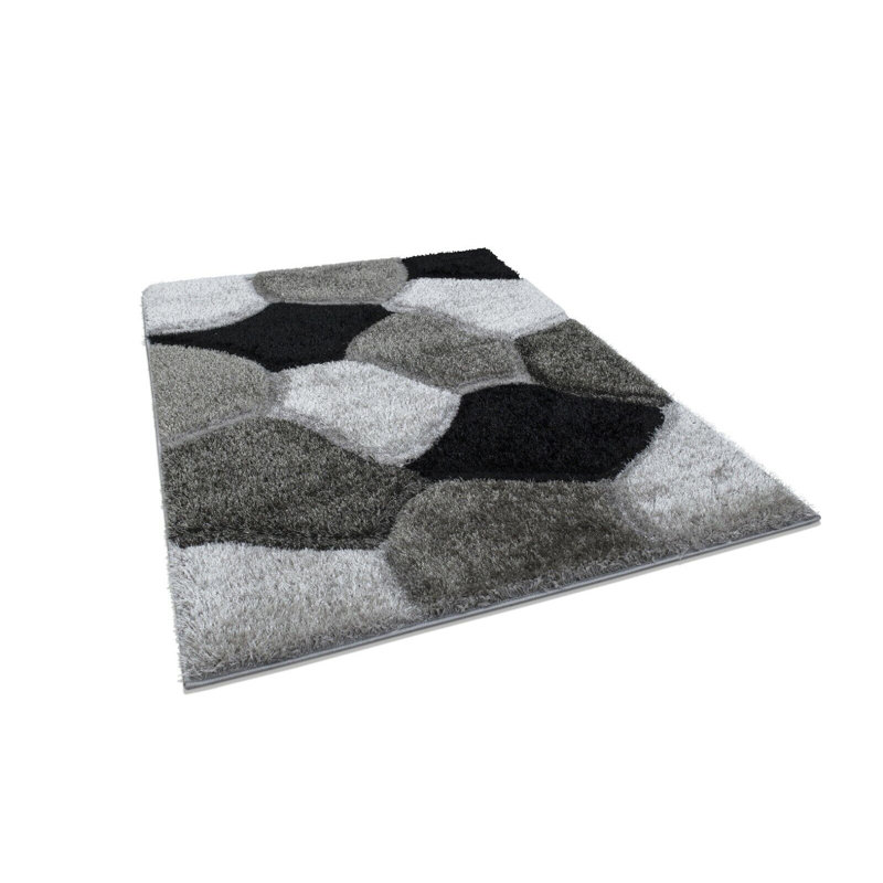Arreana Abstract Shag Area Rug, Rectangle 120 x 170cm