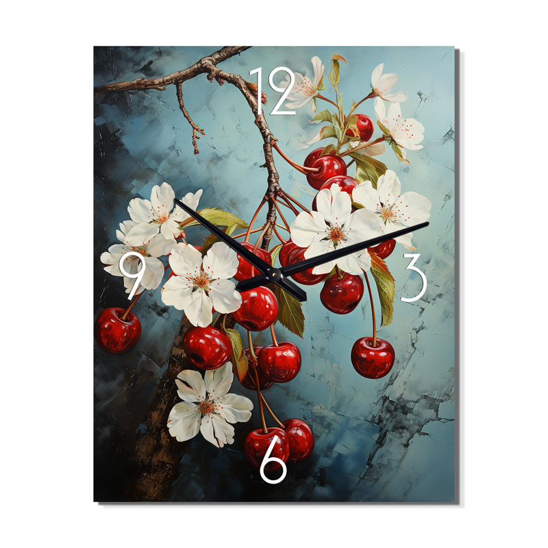 Horloge murale Chartling Cherry Charm - Popart, Médium