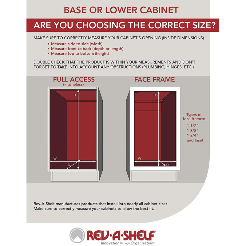 Rev-A-Shelf Sidelines Pullout Closet Storage Basket, Chrome, 10.5" H x 18" W x 14" D