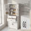 Armoire de rangement multifonctionnelle avec tablettes et tiroirs réglables pour l'organisation de la cuisine, de la salle de bain, du salon et de la salle à manger