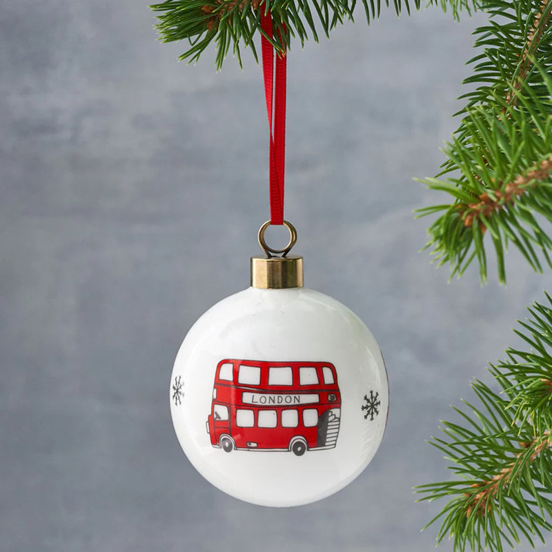 6cm Bone China Bauble