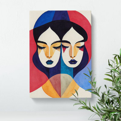 Woman Abstract Watercolour No.4 - Wrapped Canvas