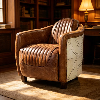 Chaise en cuir Brancaster Retro