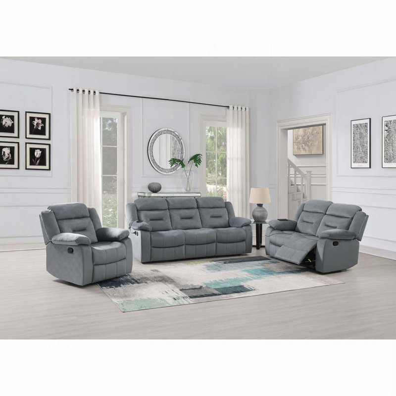 Fauteuil inclinable manuel en velours