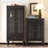 Retro Black Solid Wood Sideboard