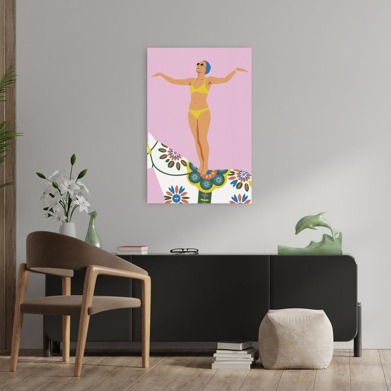 Joyeux acrobate sur cheval, art rétro rétro