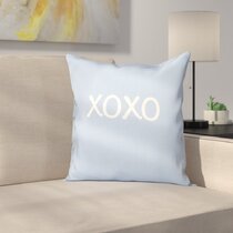 Alissa Casual Tufted Xoxo Square Cotton Pillow Cover & Insert Etta Avenue Teen Color: Lime