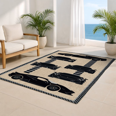 Tapis intérieur et extérieur beige Transport