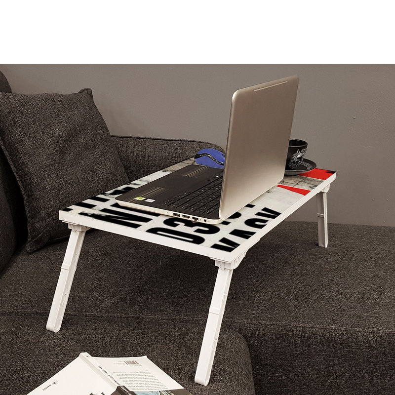 Chariot pour ordinateur portable Eberhart, Blanc / noir