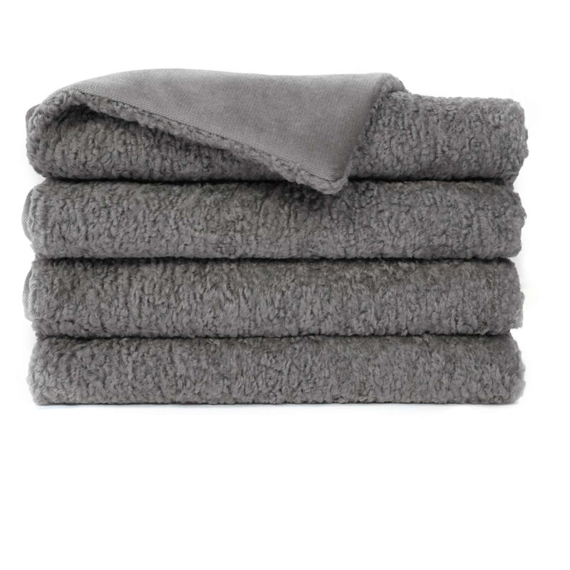 Poodle Throw Blanket, Pewter