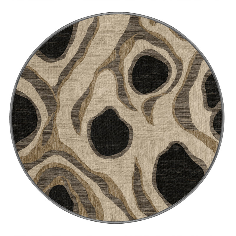  Tapis hawaïen lavable, Rond 8 pi