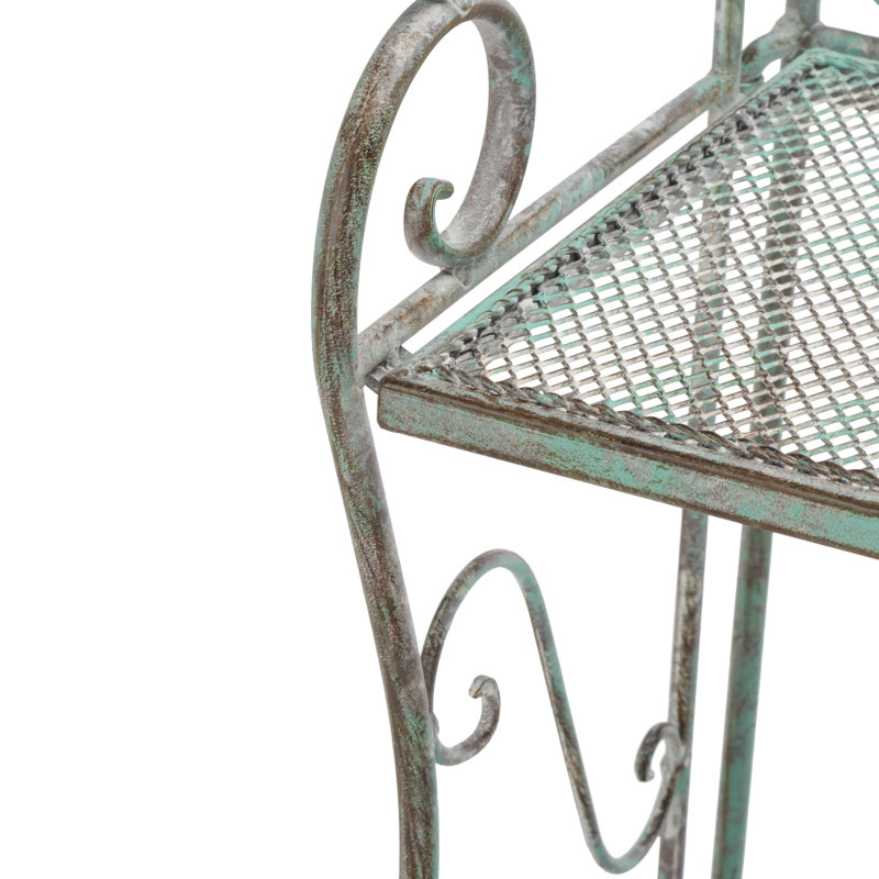 Support pour plante rectangulaire à plusieurs niveaux Madelia, Vert antique