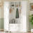 Farmhouse Elegant Hall Tree With 4 Side Cabinets, All-In-One Mudroom Furniture With Adjustable Shelves & Open Cubbies, Beadboard Entryway Bench With Coat Rack & 5 Hooks For Hallway-1296041525