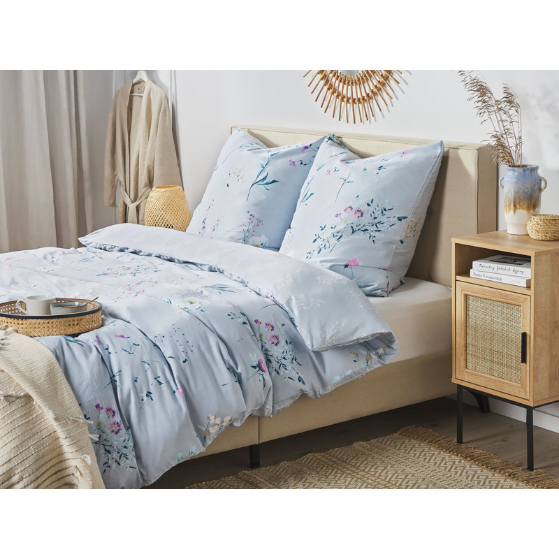 Floral Duvet Cover Set with Pillowcases Included, 155 x 220cm Duvet Cover + 2 Standard Pillowcases