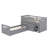 L-Shaped Space-Saving Twin Loft And Twin Platform Bed With 7 Drawers And Guardrails-493832420