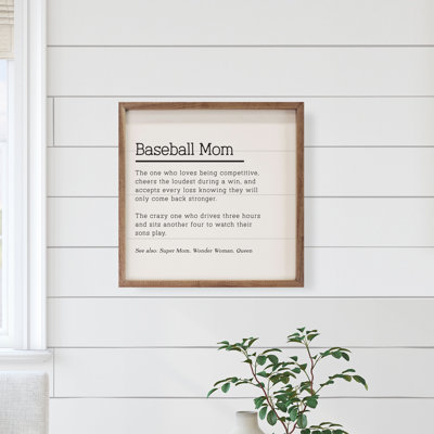 Baseball Mom White