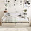Lit plateforme tapissier avec rangement et tiroirs