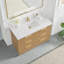 Ensemble de meuble-lavabo simple autoportant 48 po gris cendré délavé avec comptoir en pierre de quartz blanc Santarem-121696737-121696740