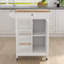 Îlot de cuisine 22,4 po Caprece, chariot de cuisine avec porte-serviettes, îlot, chariot à café-831465543
