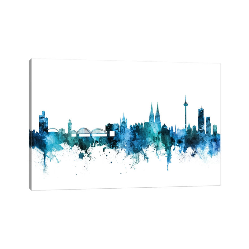 Cologne, Germany Skyline by Michael Tompsett - 1 Piece Wrapped Canvas Painting, 66.04 cm H x 45.72 cm W x 3.175 cm D