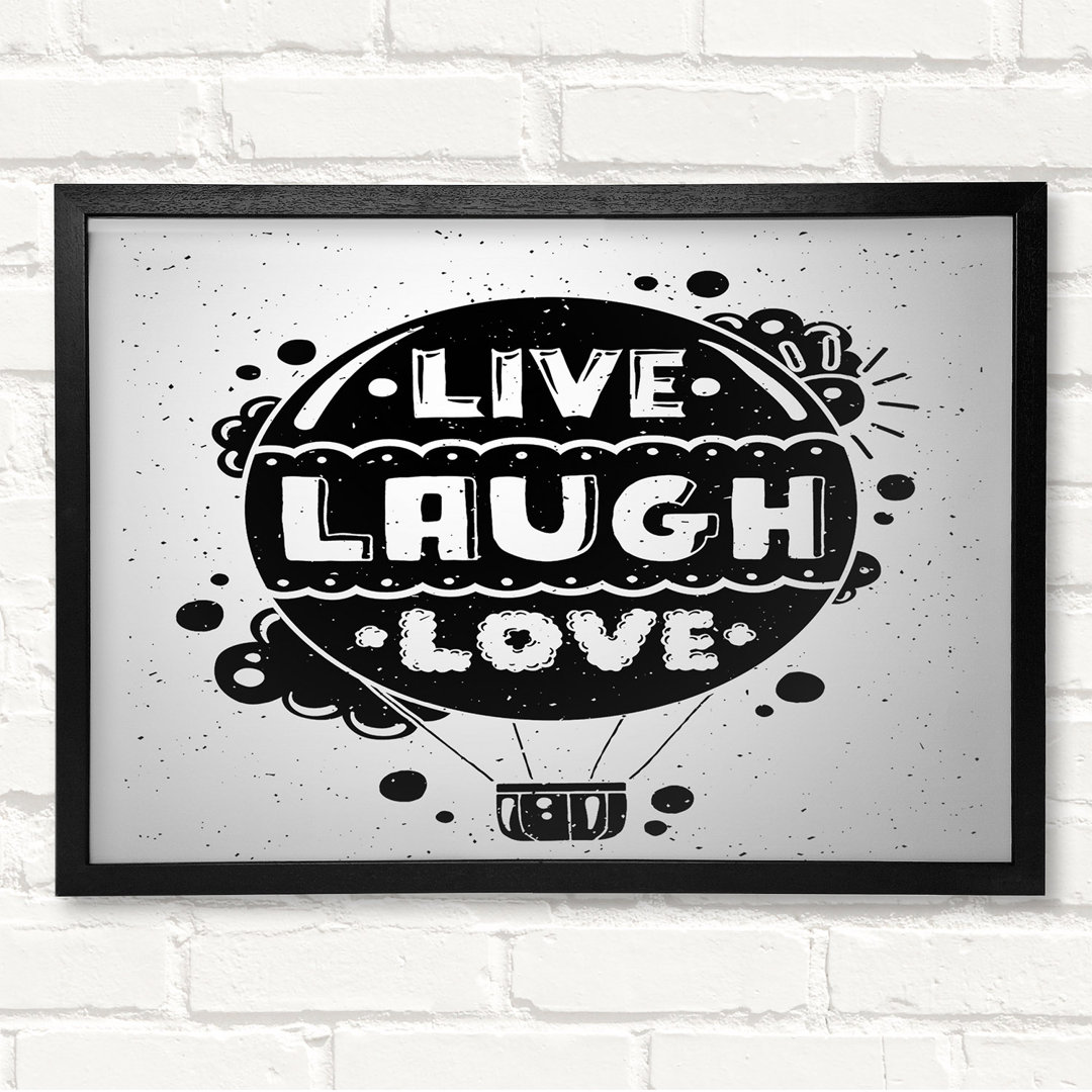 Live Laugh Love 2 Gerahmter Druck