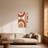 Abstract Earth Tones Circles And Leaves Pattern