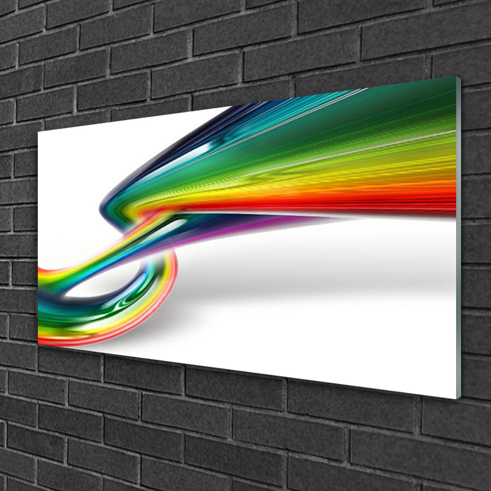 Glasbild Art Abstract Rainbow