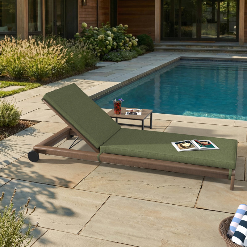 Sunbrella® Outdoor Chaise Cushion, 23" W x 75" D, Sunbrella® Canvas Fern