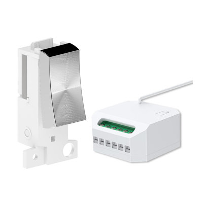 Ener - J Wireless Kinetic Grid Switch with WiFi 5A RF Mini Receiver Black 240V