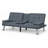 SoftHaus 65" Modern Gray Convertible Futon Sofa Bed with Fold-Down Console, USB Charging Ports and Cupholders