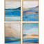 Pastel Blue Beach Shore Landscape - Ensemble de 4 reproductions de cadres photo simples-97762616-97762615