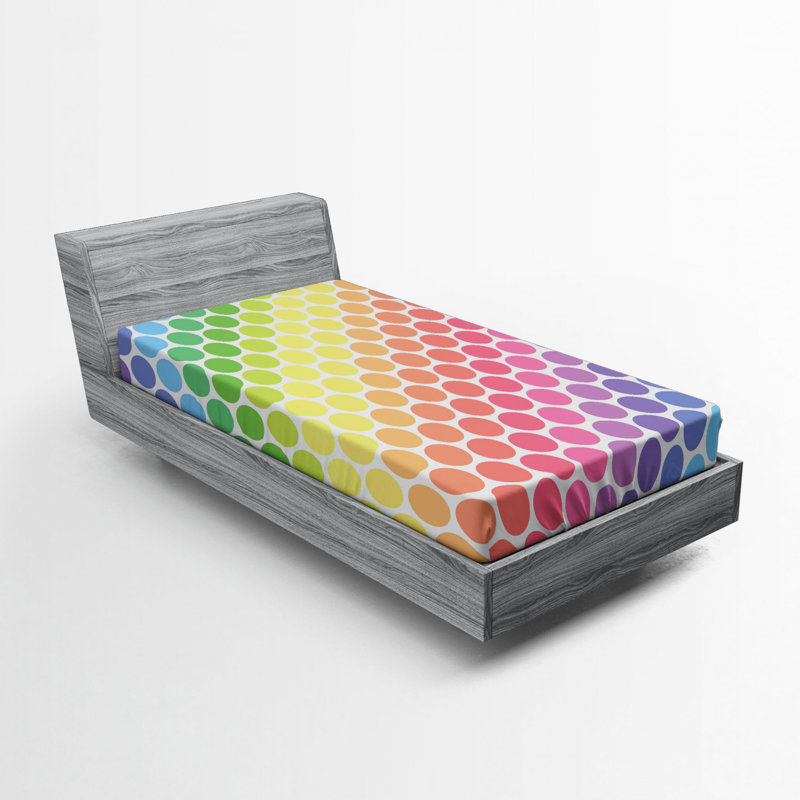 Microfiber Polka Dots Fitted Sheet, Twin XL Fitted Sheet