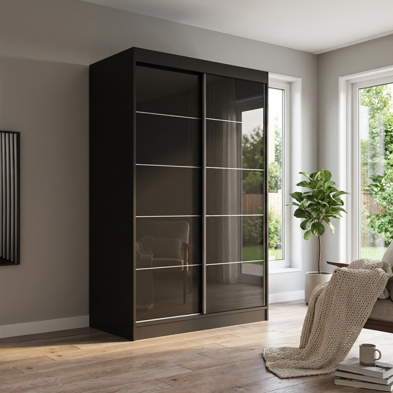 Garde-robe noir Aria, Noir, H 80 po x l 47 po x P 26 po