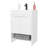 White 2-Door Vanity For Bathroom With Open Storage Facility - 34.6H X 23.2W 17.7D Particle Board Complement In 34.6 Inches High 23.2 Wide 17.7 Deep Display Toiletries Effectively-662459326