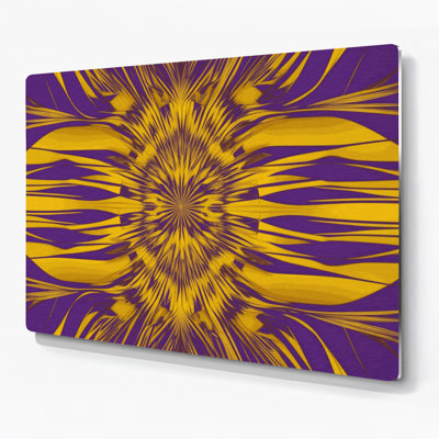 Op Art 13 Purple Metal Wall Art