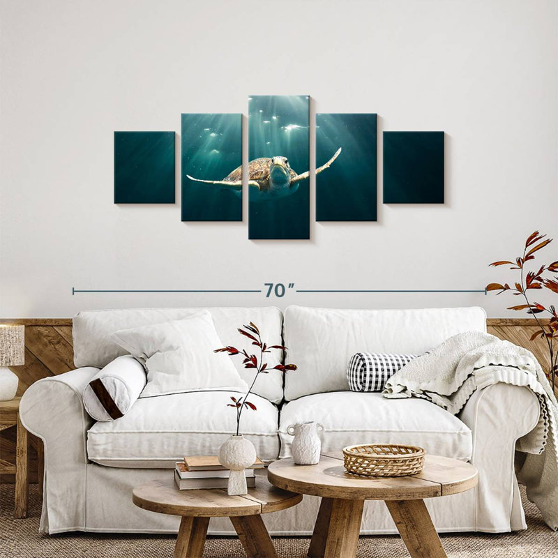 Brampt Red Sea Green Turtle, 24" H x 55" W