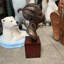 Statue de tête de femme africaine
