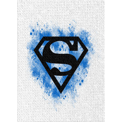 Tapis bleu area superman