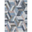 Tapis bleu intérieur / extérieur lavable à la machine Claudian ACN1241-103719010