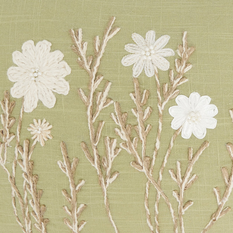 Housse de coussin Delicate, Vert, Polyester