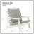 HIPS All-Weather Outdoor Single Sofa with Cushion, White/Grey