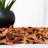 Leather Shag Handwoven Rag Leather/Cotton Solid Color Rug in Orange-1433700543