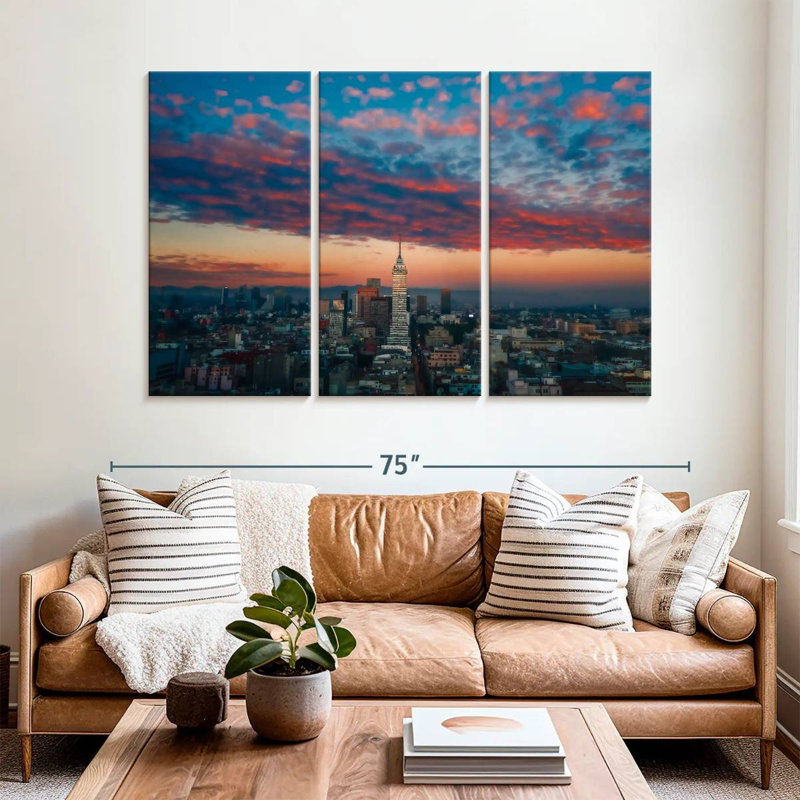 Skyline de Sireci, Mexique, H 42 po x l 65 po
