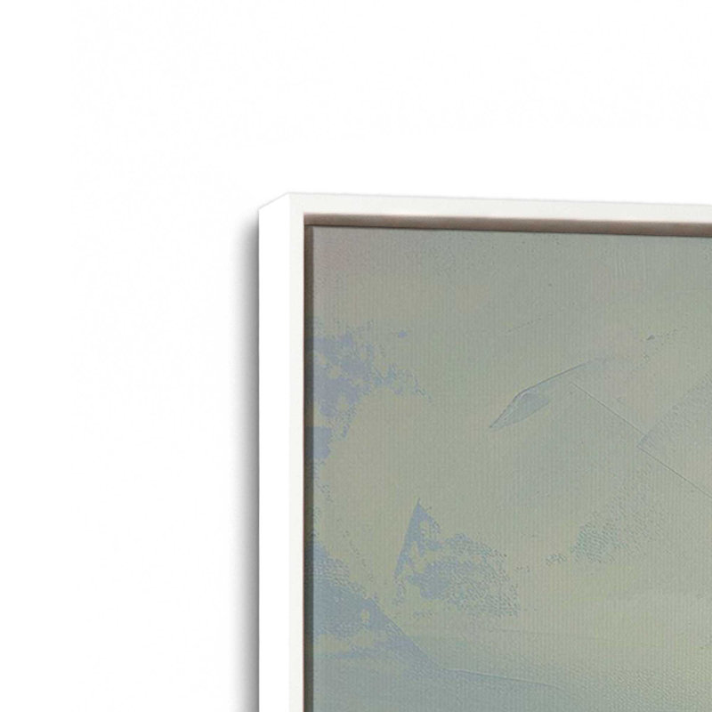 Guider Light V2 sur toile par Golden Glow Interiors, Cadre flottant blanc opaque, H 32 po x l 22 po x P 1,75 po