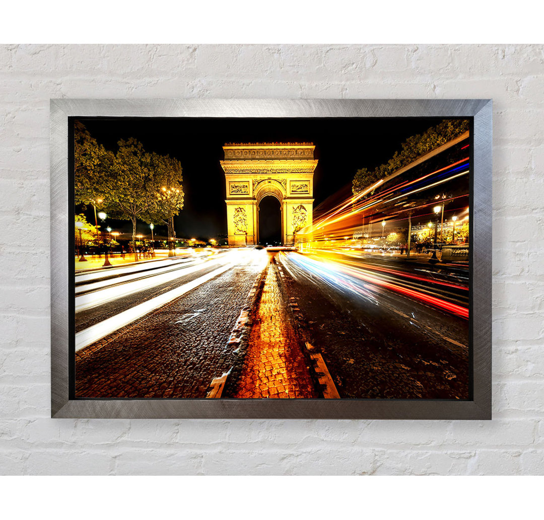 Arc De Triomphe bei Nacht - Druck