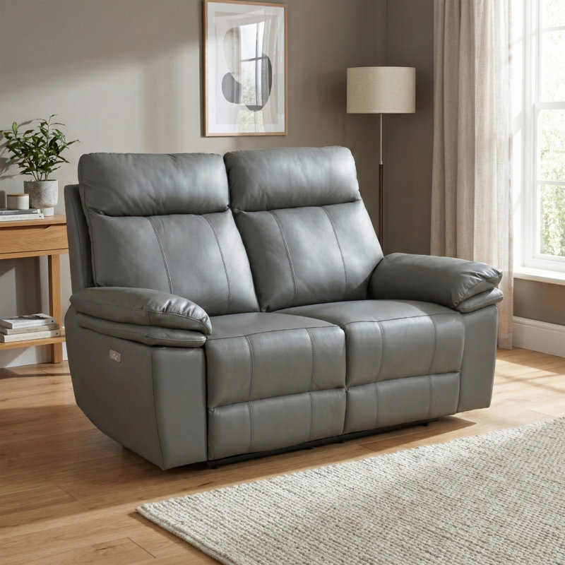 Cooney 2 Seater Electric Reclining Loveseat, Grey