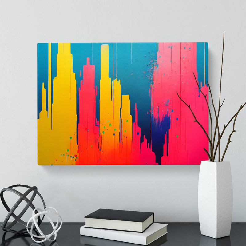 Lush Skyscraper Skyline Abstract - Wrapped Canvas, 40cm H x 60cm W x 3cm D